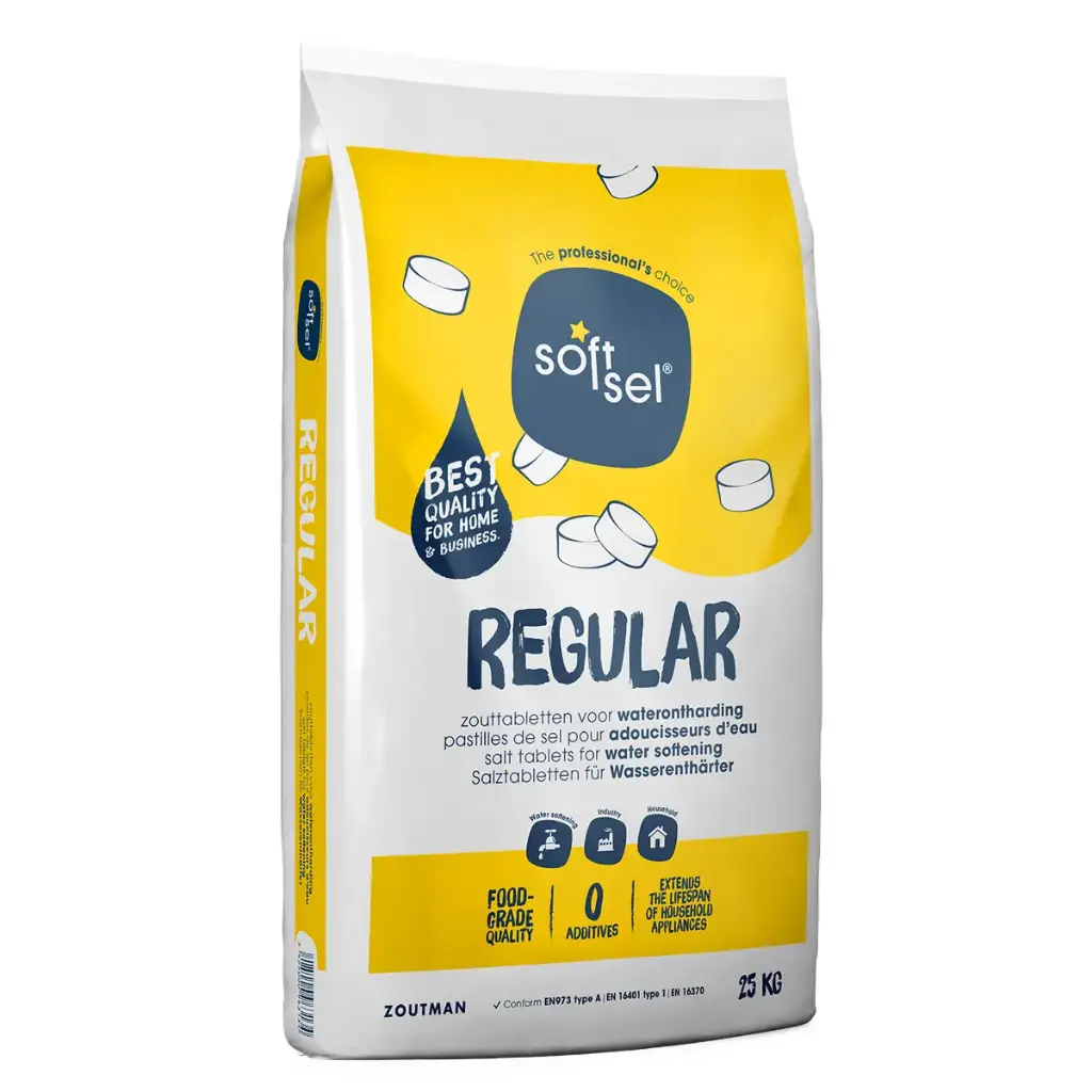 Soft Sel Regular 25KGS - Sel En Pastilles Adoucisseur (40x25KG/Palette)