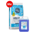 Kit complet d'adoucisseur d'eau : 10 sacs de soft sel cristaux (25 kg) + 5 L de nettoyant pour résine